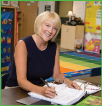 Jessica Shields Flowers, an early childhood consultant with Ripple LLC - at work